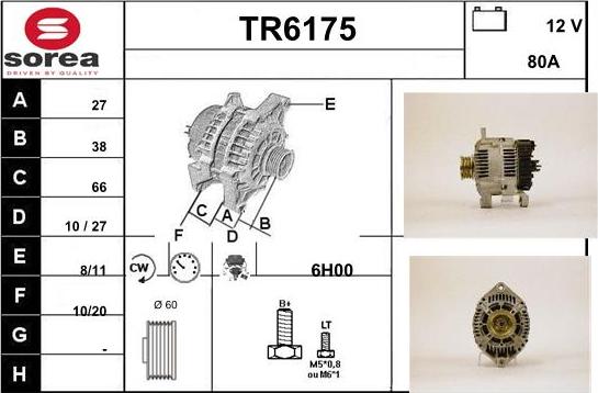 Sera TR6175 - Alternator autospares.lv