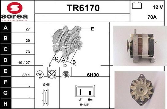 Sera TR6170 - Alternator autospares.lv