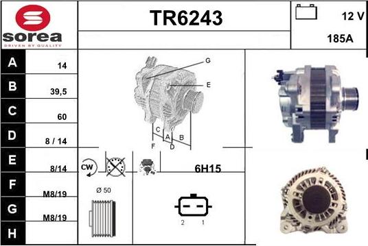 Sera TR6243 - Alternator autospares.lv