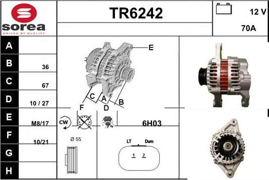 Sera TR6242 - Alternator autospares.lv