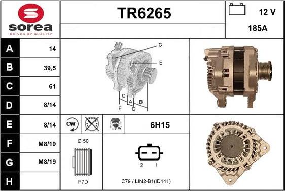 Sera TR6265 - Alternator autospares.lv