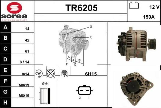 Sera TR6205 - Alternator autospares.lv