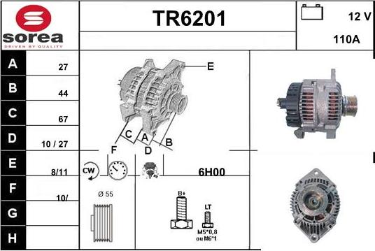 Sera TR6201 - Alternator autospares.lv