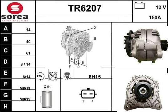 Sera TR6207 - Alternator autospares.lv