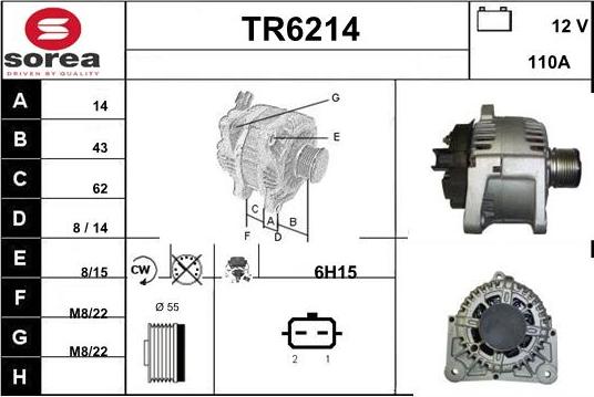 Sera TR6214 - Alternator autospares.lv