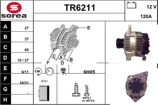 Sera TR6211 - Alternator autospares.lv