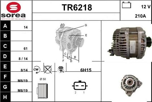 Sera TR6218 - Alternator autospares.lv