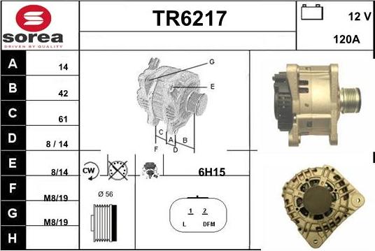 Sera TR6217 - Alternator autospares.lv