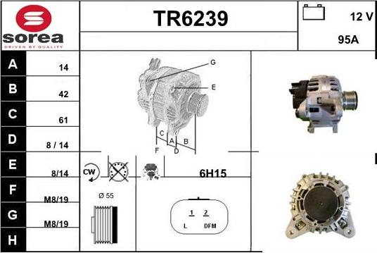 Sera TR6239 - Alternator autospares.lv