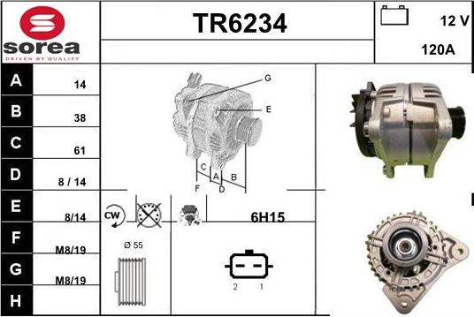 Sera TR6234 - Alternator autospares.lv