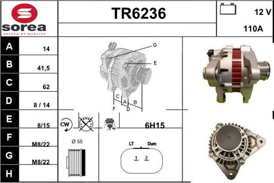 Sera TR6236 - Alternator autospares.lv