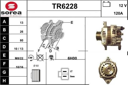 Sera TR6228 - Alternator autospares.lv