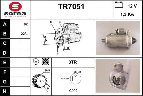 Sera TR7051 - Starter autospares.lv