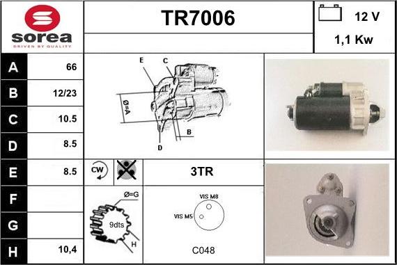 Sera TR7006 - Starter autospares.lv