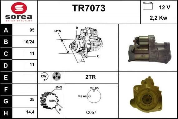 Sera TR7073 - Starter autospares.lv
