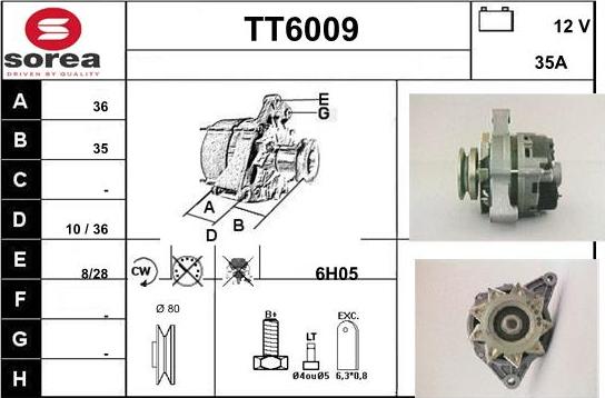 Sera TT6009 - Alternator autospares.lv