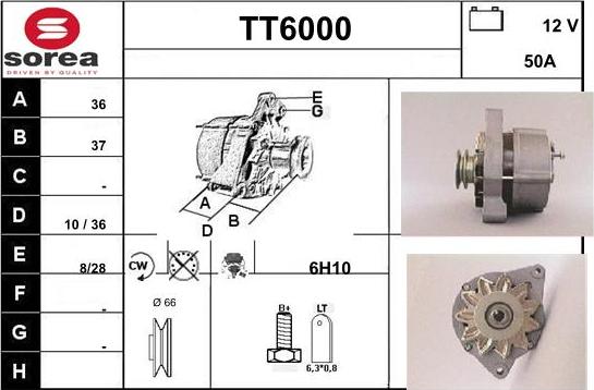 Sera TT6000 - Alternator autospares.lv