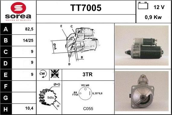 Sera TT7005 - Starter autospares.lv