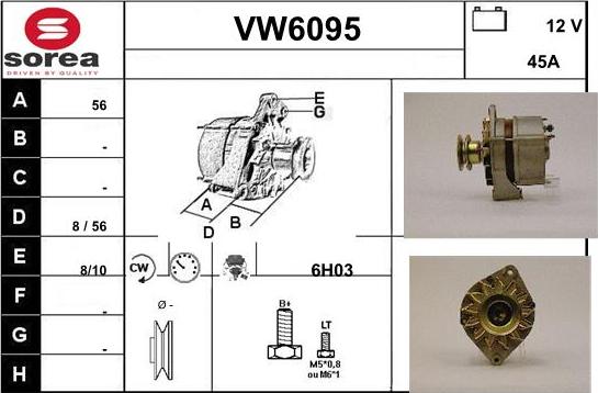 Sera VW6095 - Alternator autospares.lv