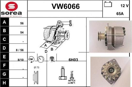 Sera VW6066 - Alternator autospares.lv