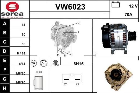 Sera VW6023 - Alternator autospares.lv