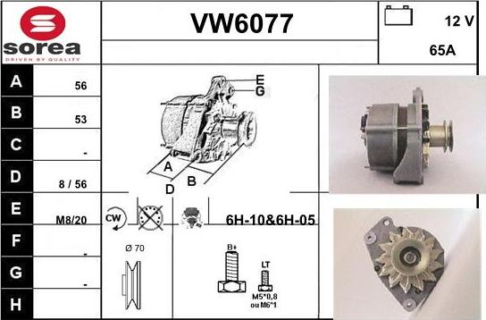 Sera VW6077 - Alternator autospares.lv