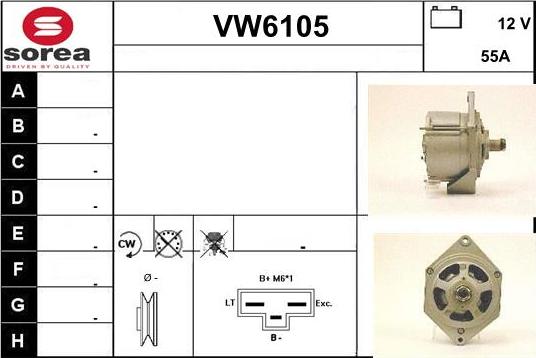 Sera VW6105 - Alternator autospares.lv