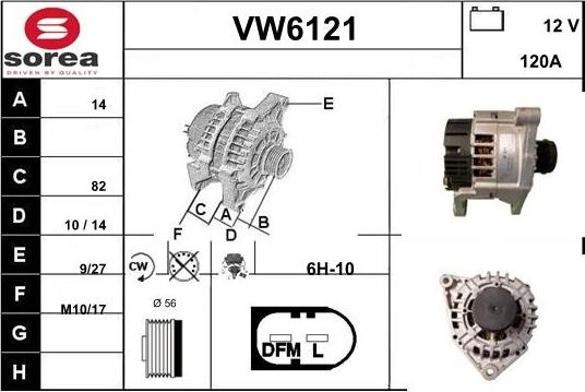 Sera VW6121 - Alternator autospares.lv