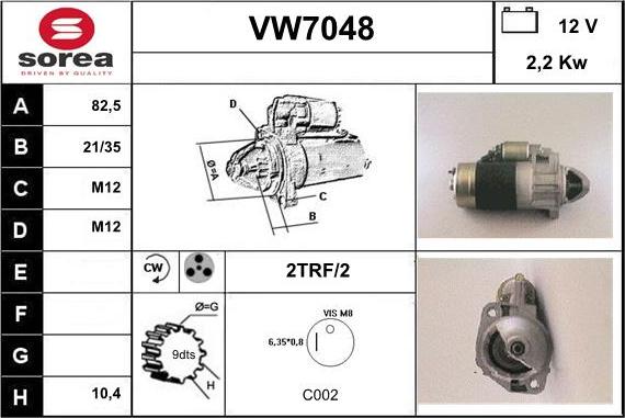 Sera VW7048 - Starter autospares.lv