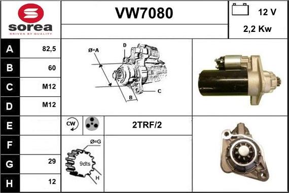 Sera VW7080 - Starter autospares.lv