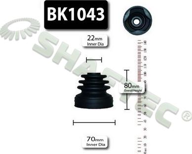 Shaftec BK1043 - Bellow, drive shaft autospares.lv
