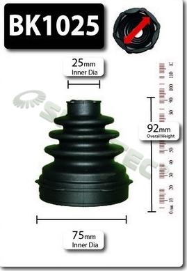 Shaftec BK1025 - Bellow, drive shaft autospares.lv