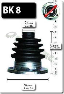 Shaftec BK8 - Bellow, drive shaft autospares.lv