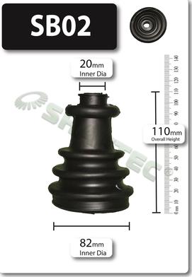 Shaftec SB02 - Bellow, drive shaft autospares.lv