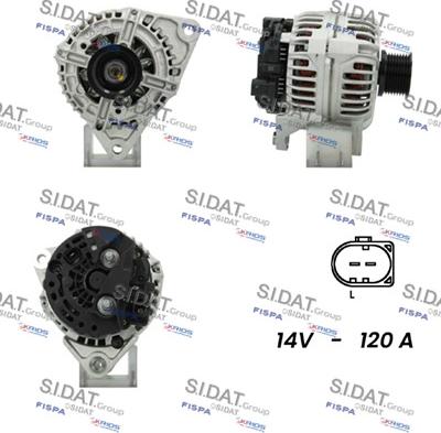 Sidat A12BH0921 - Alternator autospares.lv