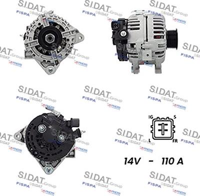 Sidat A12BH0484A2 - Alternator autospares.lv