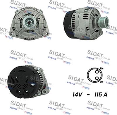 Sidat A12BH0551A2 - Alternator autospares.lv