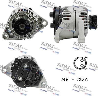 Sidat A12BH0191A2 - Alternator autospares.lv