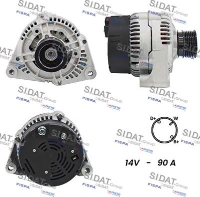 Sidat A12BH0102A2 - Alternator autospares.lv