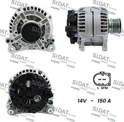 Sidat A12BH0843A2 - Alternator autospares.lv