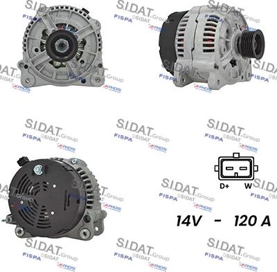 Sidat A12BH0835A2 - Alternator autospares.lv