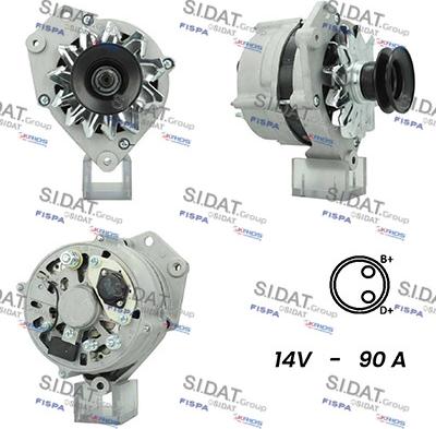 Sidat A12BH0828A2 - Alternator autospares.lv