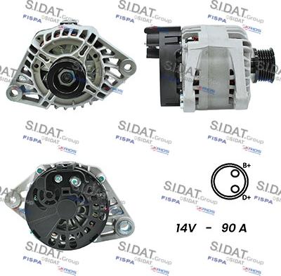 Sidat A12BH0341A2 - Alternator autospares.lv