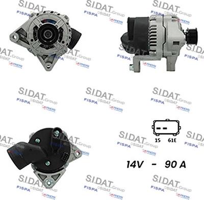 Sidat A12BH0382A2 - Alternator autospares.lv