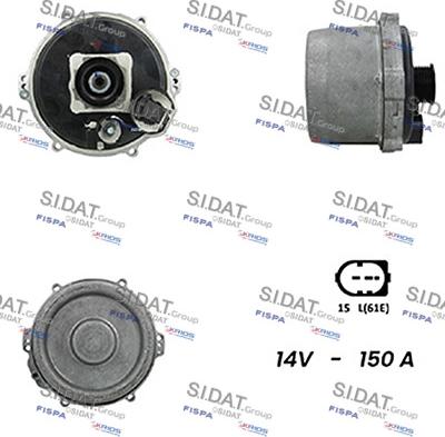 Sidat A12BH0378A2 - Alternator autospares.lv