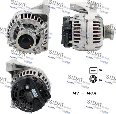 Sidat A12BH0202 - Alternator autospares.lv