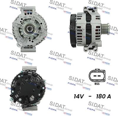 Sidat A12BH0778AS - Alternator autospares.lv