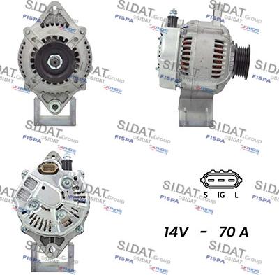 Sidat A12DE0487A2 - Alternator autospares.lv