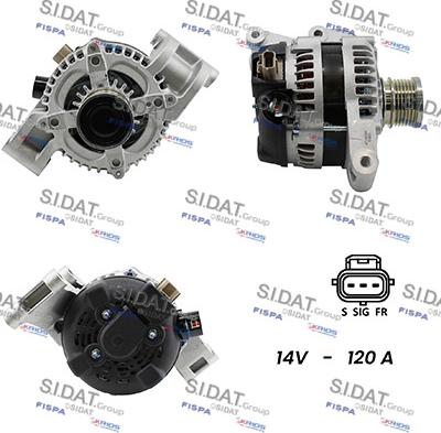 Sidat A12DE0154A2 - Alternator autospares.lv