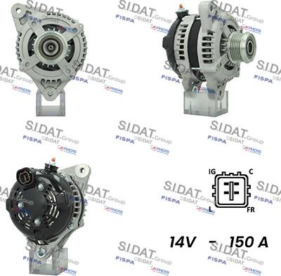 Sidat A12DE0329A2 - Alternator autospares.lv